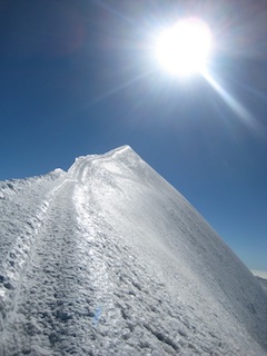 De laatste meters naar de Mont Blanc
